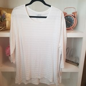 Style & Co Long Sleeve White Shirt 1x
